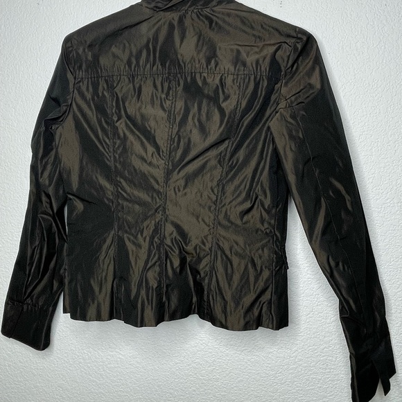 MaxMara blazer button brown Weekend sz 6 metallic sheen - Picture 7 of 10